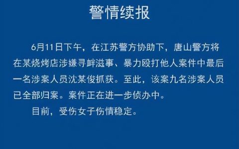 唐山9名施暴者至少3人有前科
