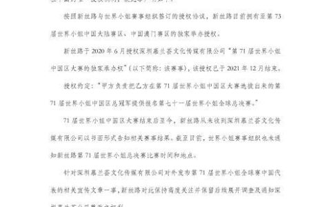 世界小姐中国授权机构发声明