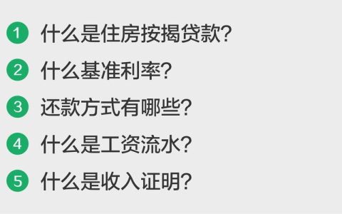 按揭贷款是什么意思？