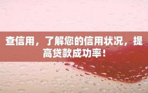 信用分查询：了解自己的信用状况，提高贷款成功率