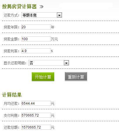 房屋抵押贷款50万月供多少？贷款计算器帮你算