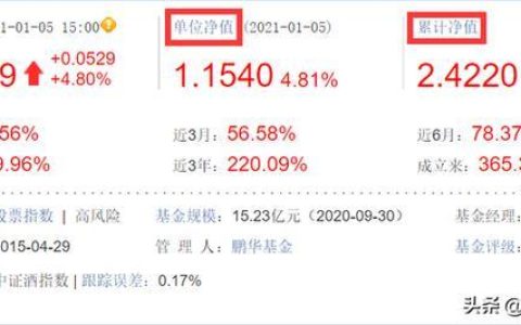 基金单位净值和累计净值是什么意思？